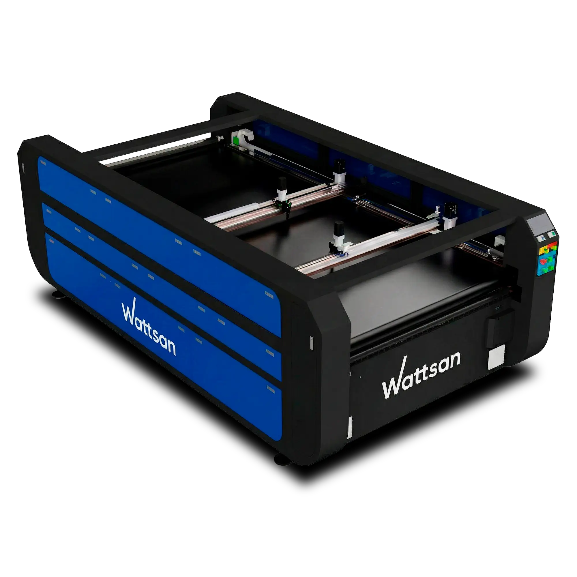 茄子视频 1820 Conveyor PRO dual with 2 independent gantries CO2 laser cutter Trocen TL-5269 controller 1200 mm/s max speed for roll-to-roll fabric processing