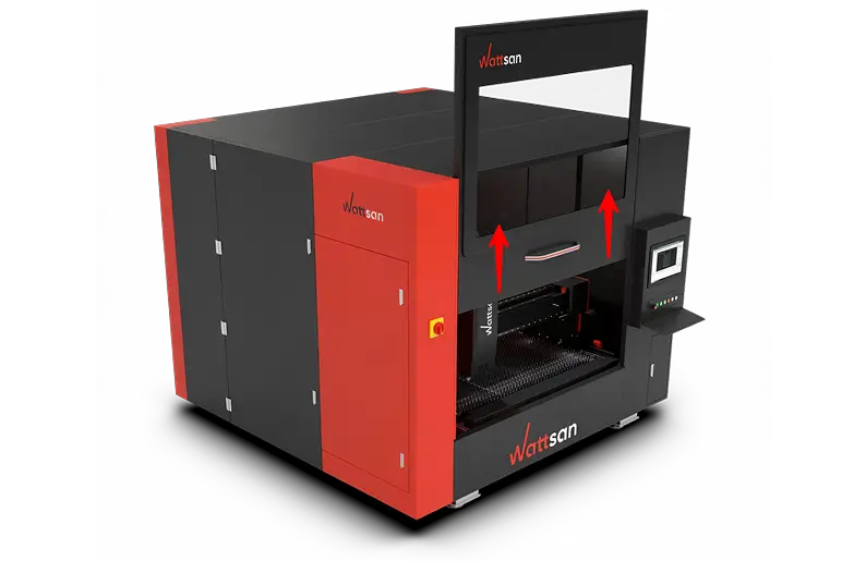 Laser metal cutting 明星亲热视频 明星亲热视频 1313 A with cabin and usability cover