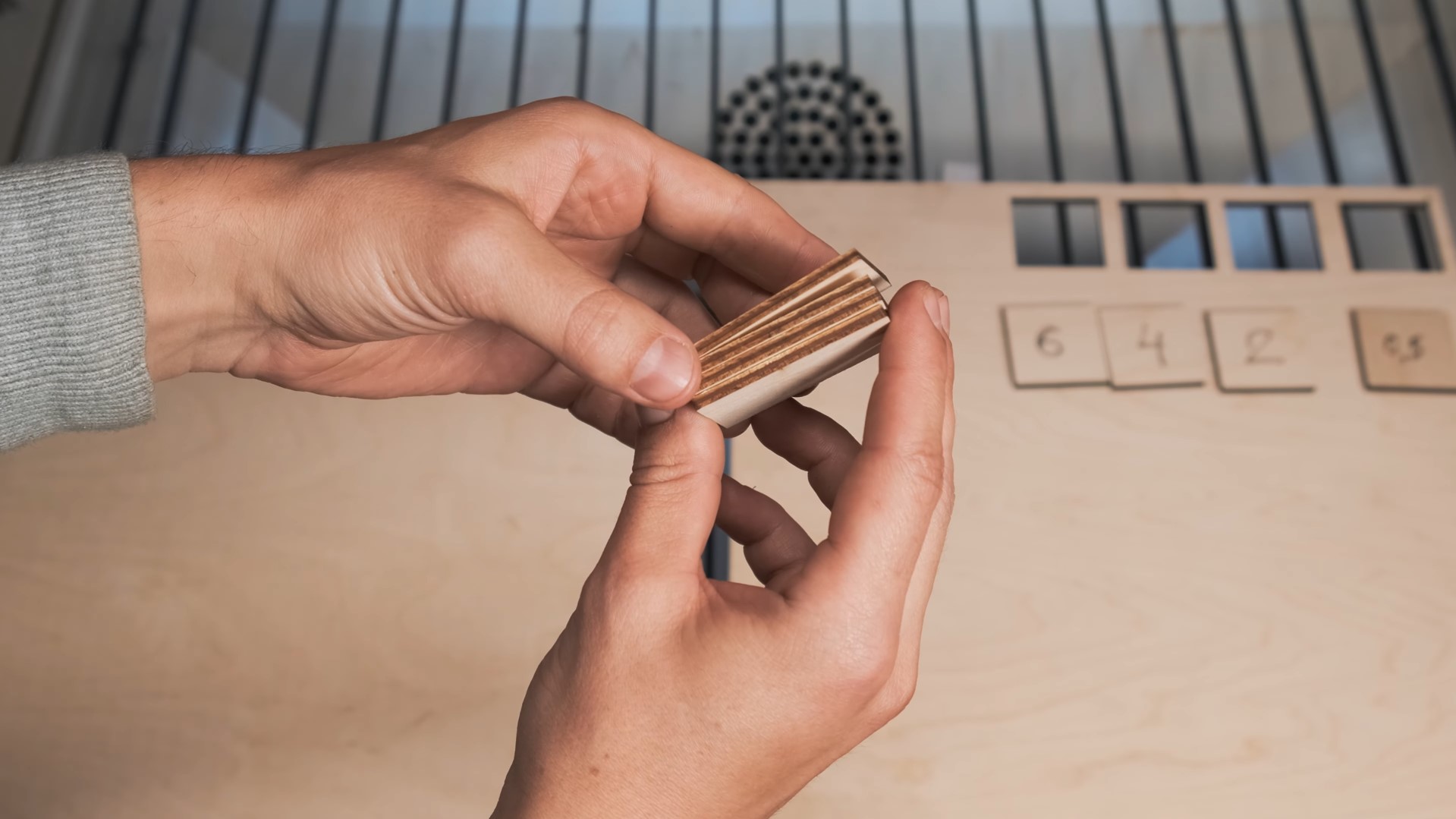 cutting plywood with laser