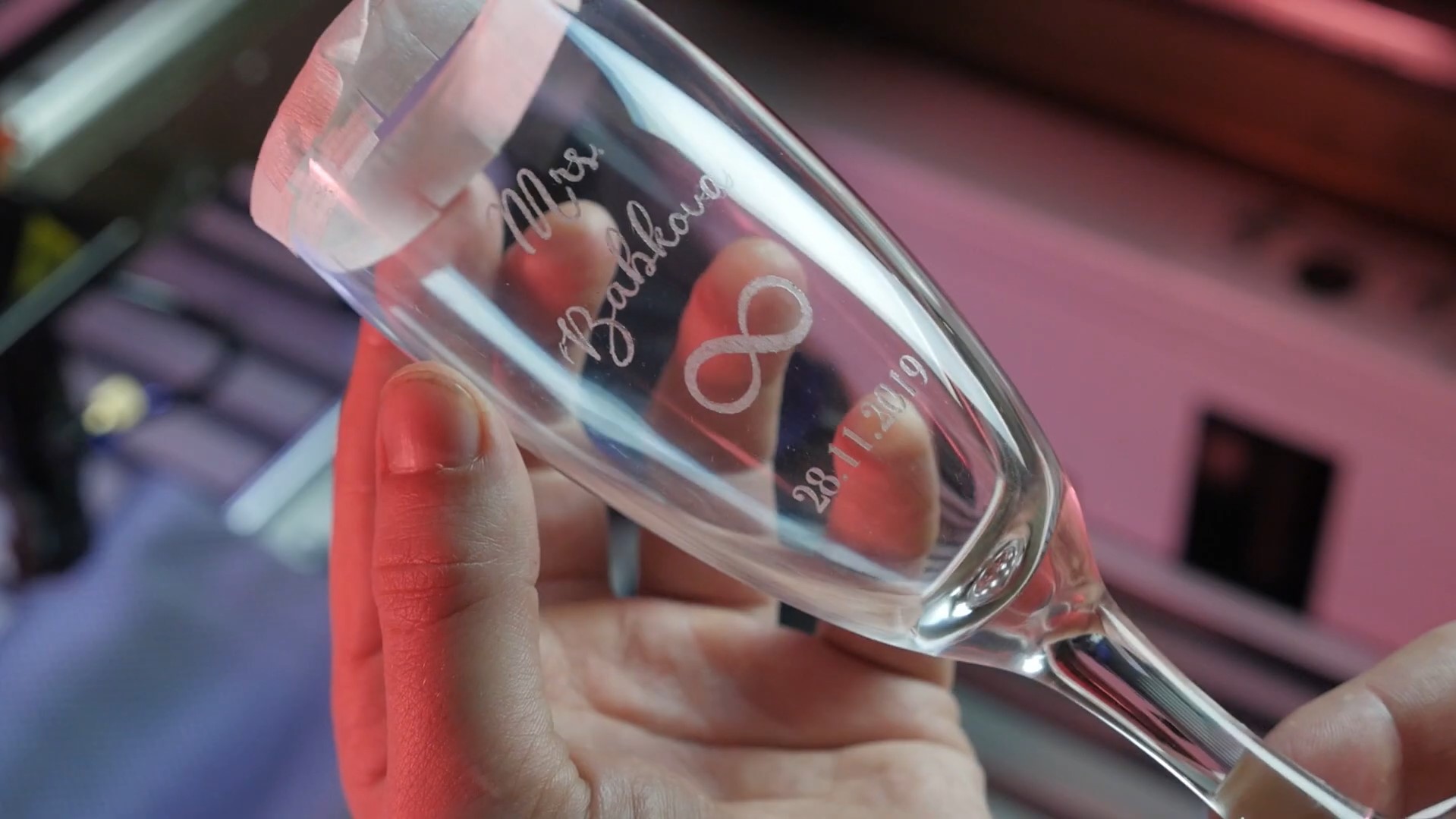 etching vine glasses